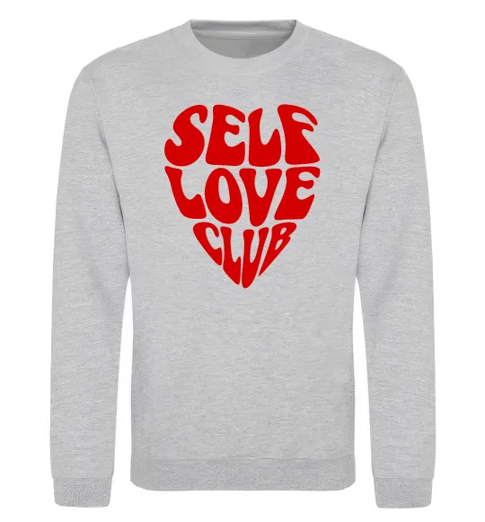 Світшот Self love club Сірий меланж фото