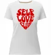 Женская премиум футболка Self love club Белый фото