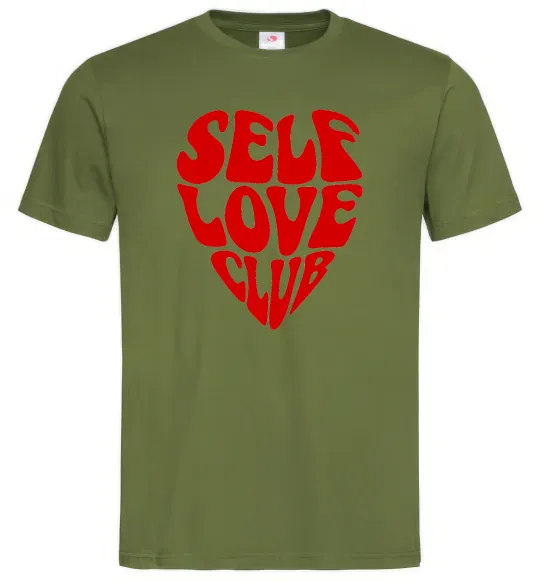 Чоловіча футболка Self love club Оливковий фото