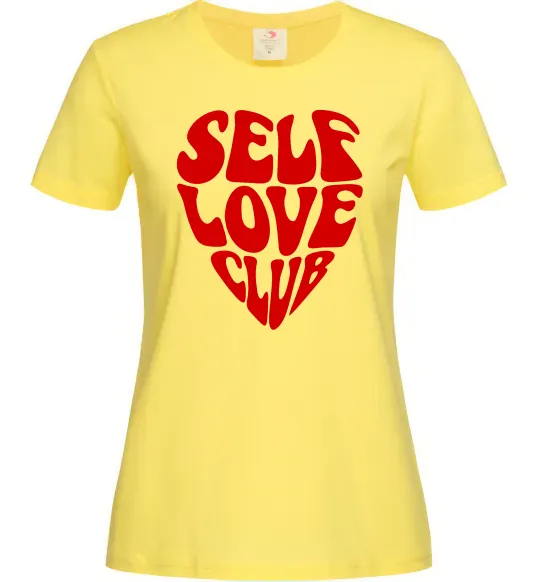 Жіноча футболка Self love club Лимонний фото