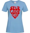 Жіноча футболка Self love club Блакитний фото