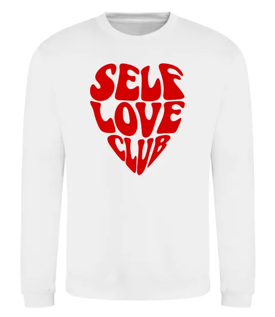 Свитшот Self love club Белый фото