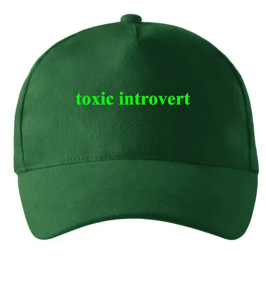 Кепка Toxic introvert Темно-зелений фото