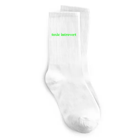 Носки Toxic introvert Белый фото