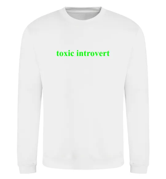 Свитшот Toxic introvert Белый фото