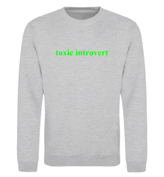 Свитшот Toxic introvert Серый меланж фото