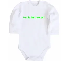 Детский боди Toxic introvert Белый фото