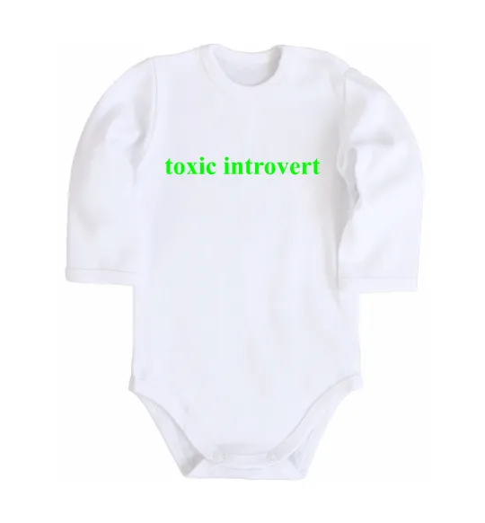 Детский боди Toxic introvert Белый фото