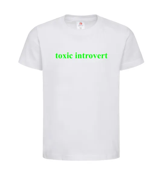 Детская футболка Toxic introvert Белый фото