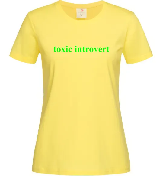 Жіноча футболка Toxic introvert Лимонний фото
