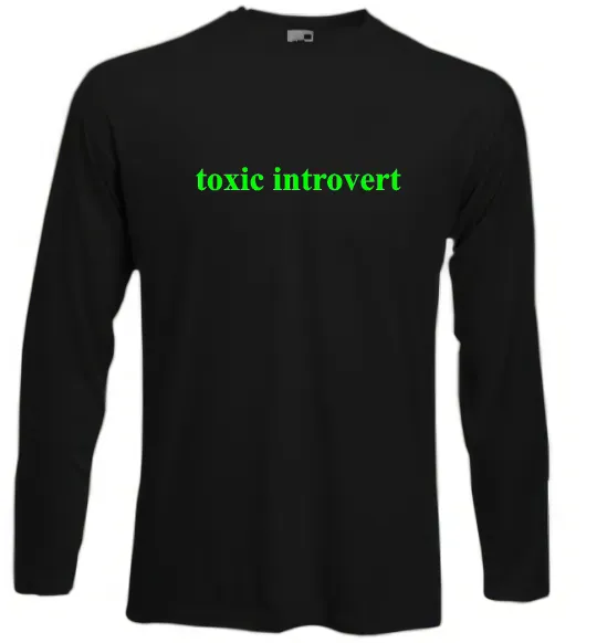 Лонгслив Toxic introvert Черный фото