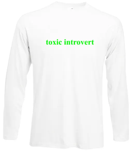 Лонгслив Toxic introvert Белый фото