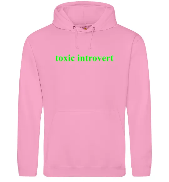 Мужская толстовка (худи) Toxic introvert Розовый фото