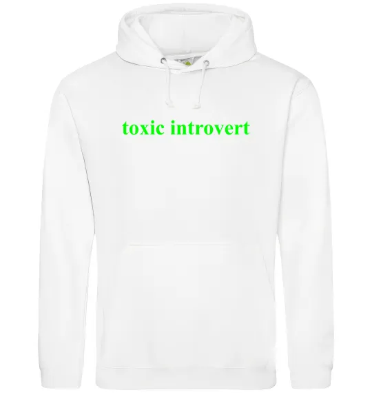 Жіноча толстовка (худі) Toxic introvert Білий фото