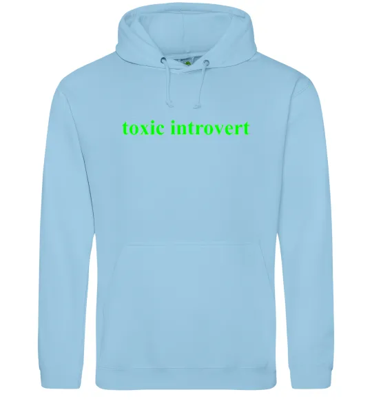 Женская толстовка (худи) Toxic introvert Голубой фото