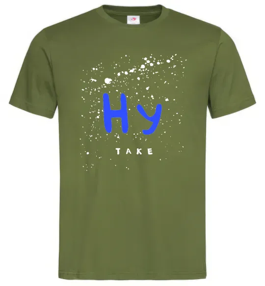 Мужская футболка Ну таке Оливковый фото