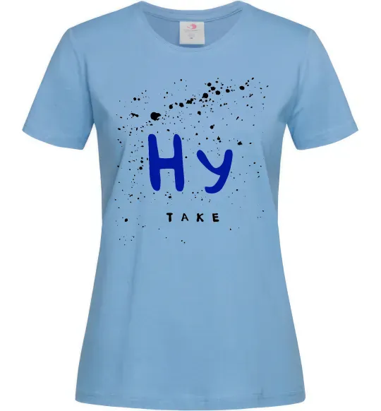 Женская футболка Ну таке Голубой фото