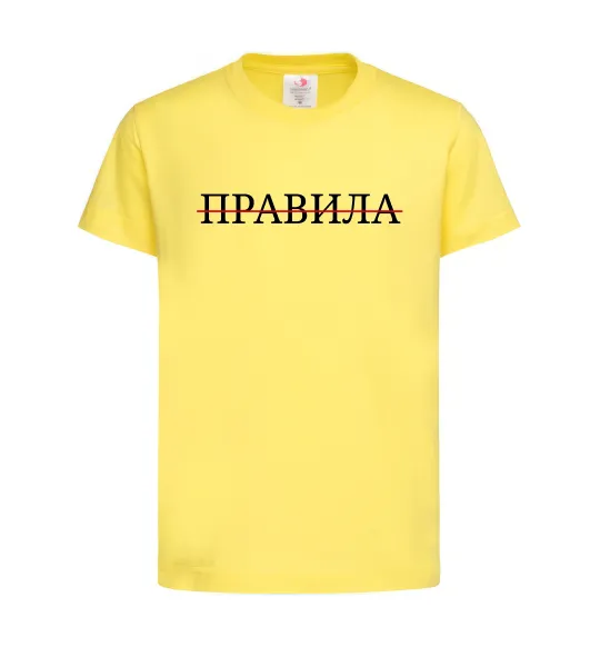 Дитяча футболка Правила Лимонний фото