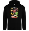 Мужская толстовка (худи) Борщ рецепт Черный фото