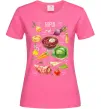 Женская футболка Борщ рецепт Ярко-розовый фото