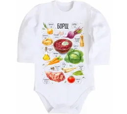 Дитячий бодік Ukrainian beauty Білий фото