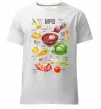 Чоловіча преміум футболка Борщ рецепт Білий фото