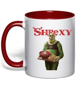 Чашка с цветной ручкой Shrexy борщ з пампушками
