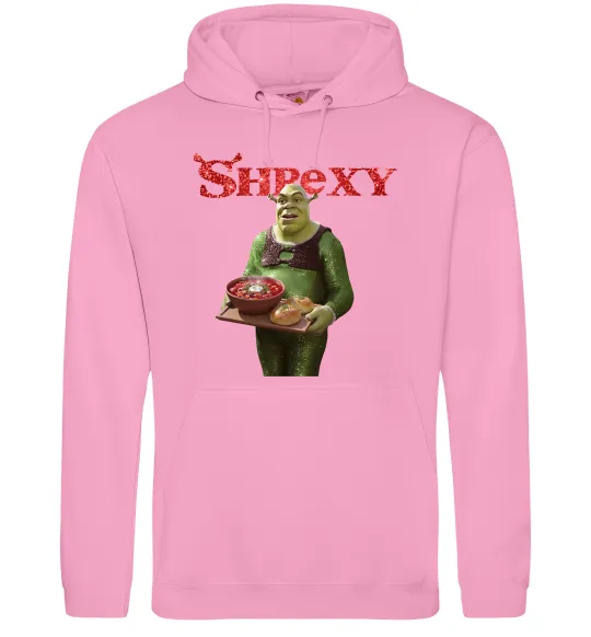 Чоловіча толстовка (худі) Shrexy борщ з пампушками Рожевий фото