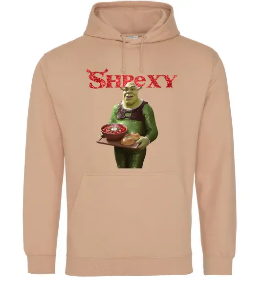 Жіноча толстовка (худі) Shrexy борщ з пампушками Пісочний фото