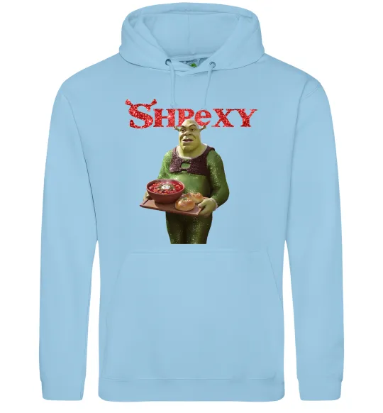 Жіноча толстовка (худі) Shrexy борщ з пампушками Блакитний фото