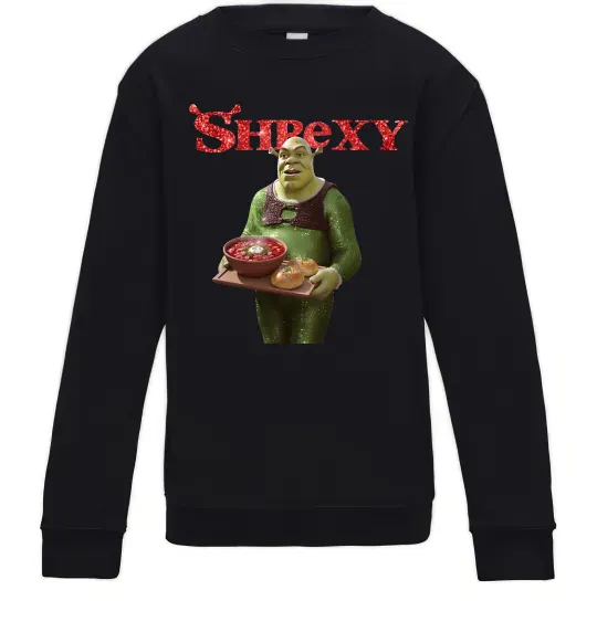 Детский Свитшот Shrexy борщ з пампушками Черный фото