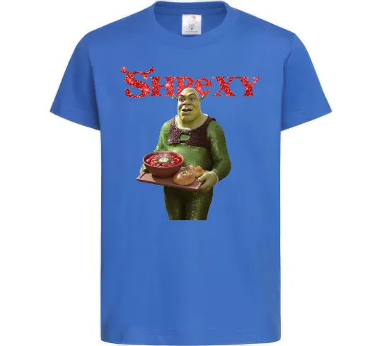 Дитяча футболка Shrexy борщ з пампушками Яскраво-синій фото