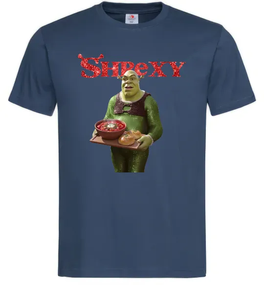 Чоловіча футболка Shrexy борщ з пампушками Темно-синій фото