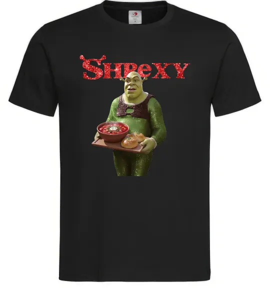 Чоловіча футболка Shrexy борщ з пампушками Чорний фото