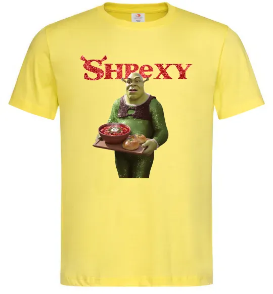 Чоловіча футболка Shrexy борщ з пампушками Лимонний фото