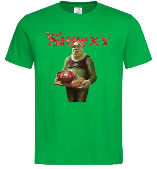 Чоловіча футболка Shrexy борщ з пампушками Зелений фото