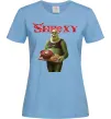 Жіноча футболка Shrexy борщ з пампушками Блакитний фото