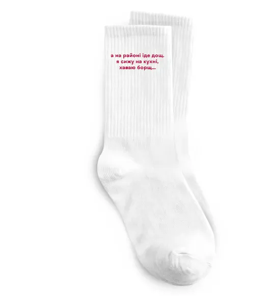 Носки Хаваю борщ Белый фото