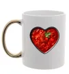 Чашка с цветной ручкой Борщ серце Золото фото