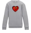 Детский Свитшот Борщ серце Серый меланж фото