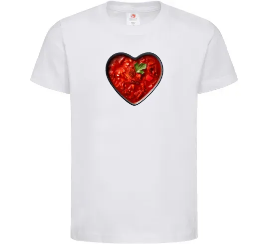Дитяча футболка Борщ серце Білий фото