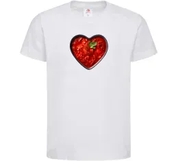 Дитяча футболка Борщ серце Білий фото
