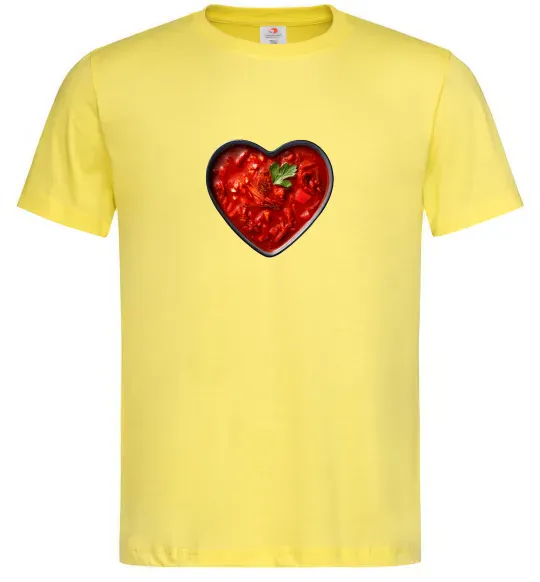Чоловіча футболка Борщ серце Лимонний фото