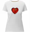 Жіноча преміум футболка Борщ серце Білий фото