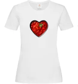 Женская футболка Борщ серце Белый фото