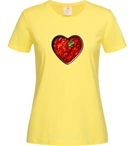 Жіноча футболка Борщ серце Лимонний фото