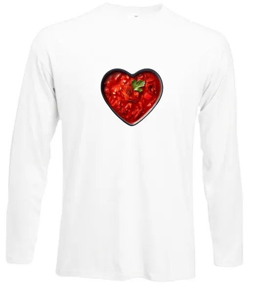 Лонгслив Борщ серце Белый фото