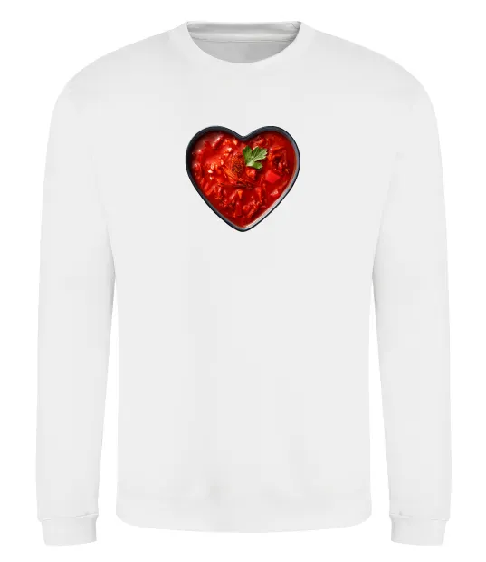 Свитшот Борщ серце Белый фото