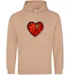 Чоловіча толстовка (худі) Борщ серце Пісочний фото