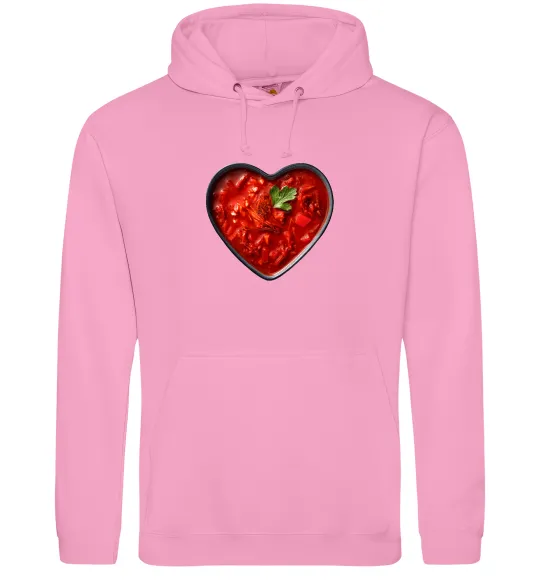 Женская толстовка (худи) Борщ серце Розовый фото